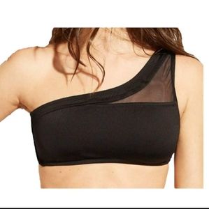 Shade & Shore Women's Mesh One-Shoulder Bralette Bikini Top